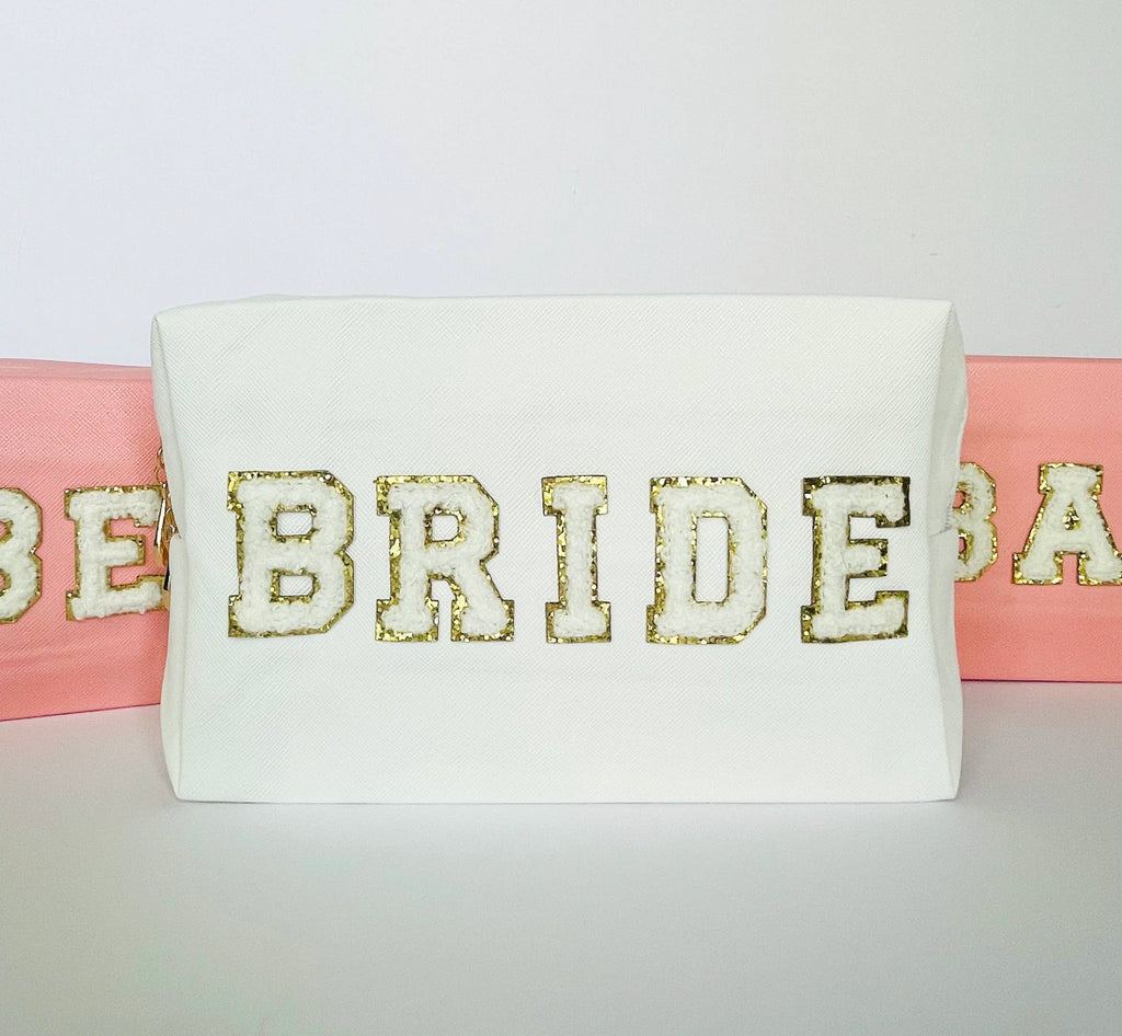 Bride and Babe (Bridesmaid) Cosmetic Preppy Travel Bag