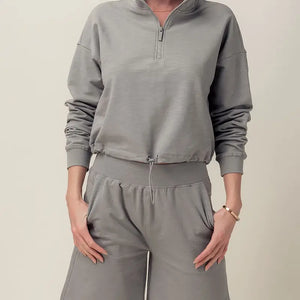 Gray Zip Pullover