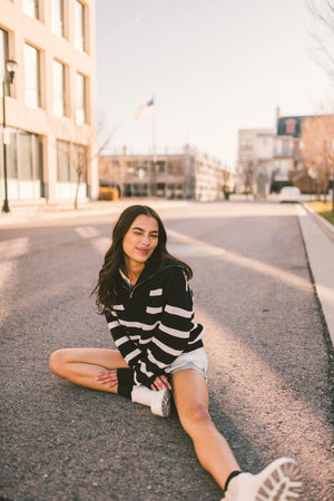 Striped Chunky Knit Sweater
