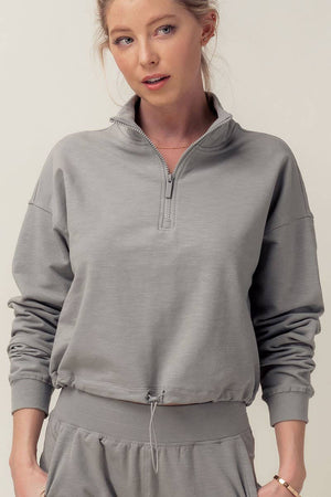Gray Zip Pullover