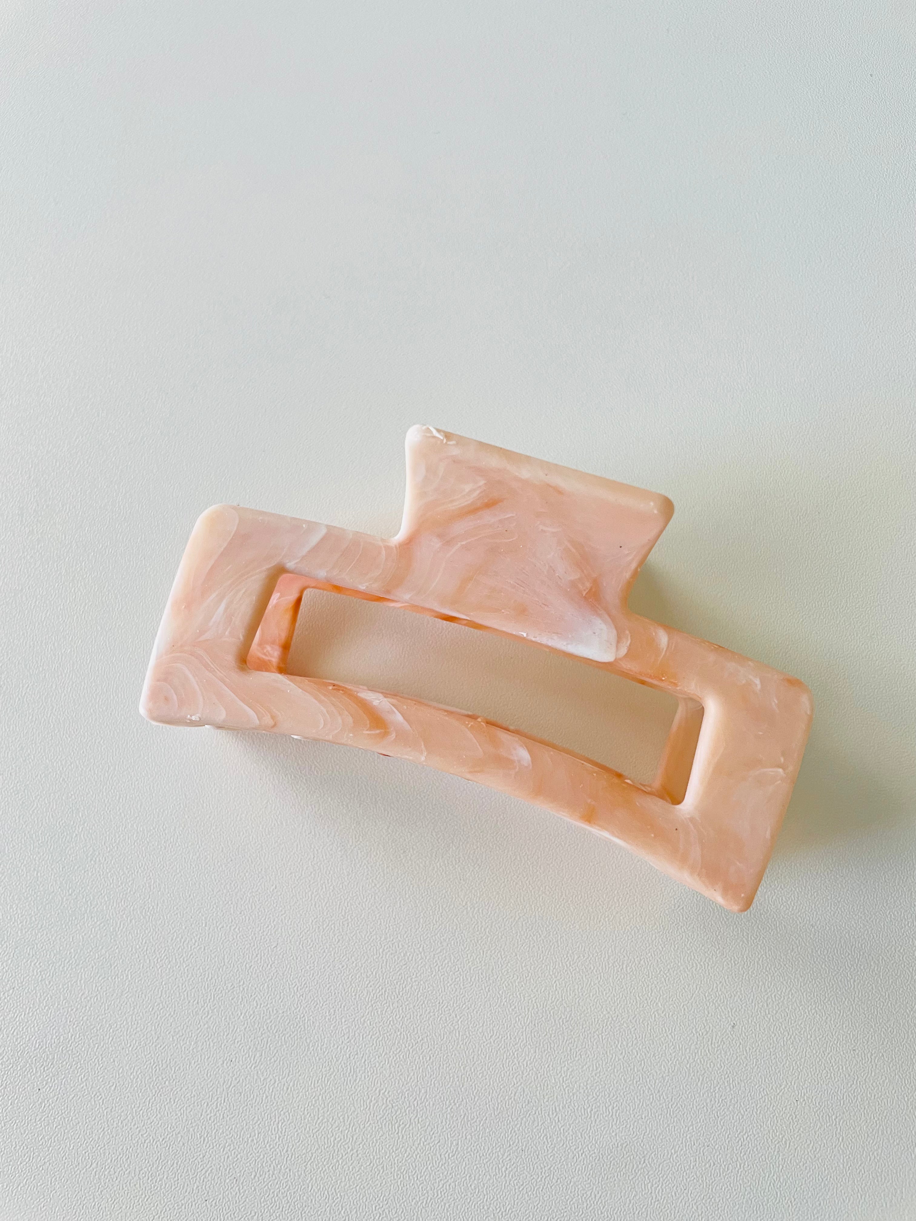 Orange Marble Hot Girl Claw Clip