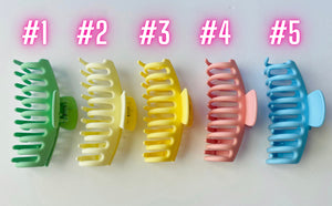 Hair Claw Clips: Pastel Original