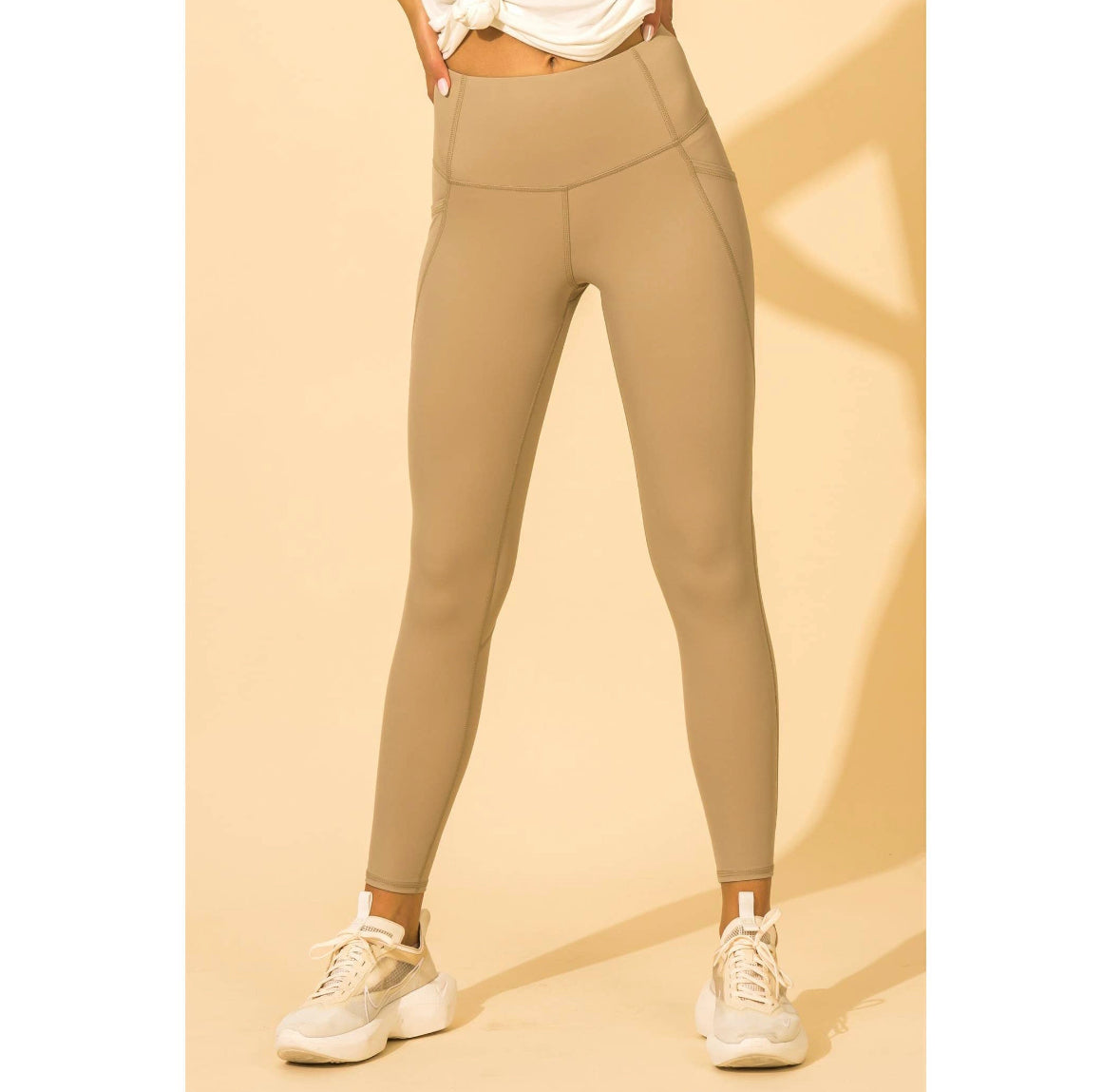 (Multiple Colors: Charcoal & Taupe) Out & About High Waisted Leggings