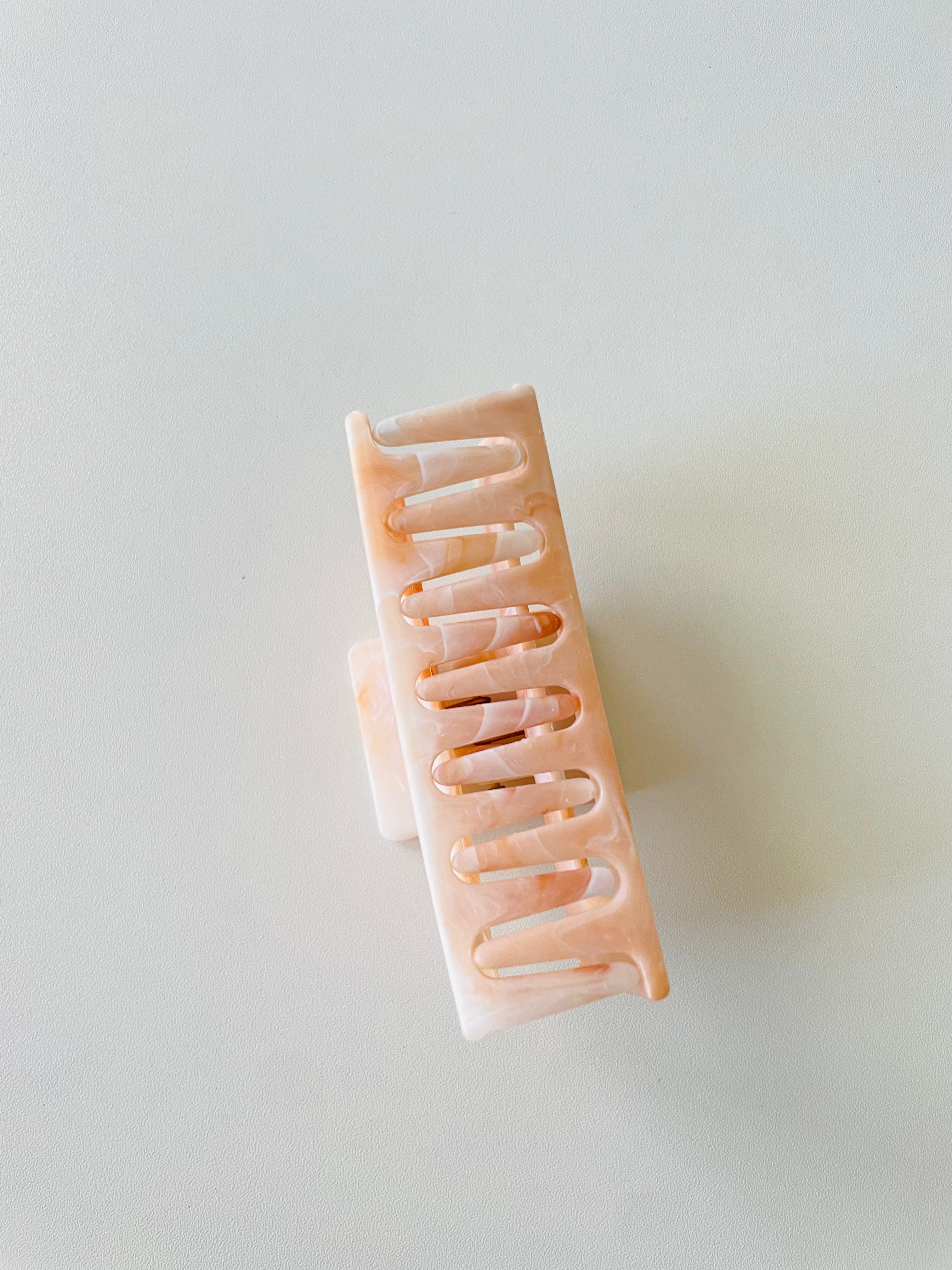 Orange Marble Hot Girl Claw Clip